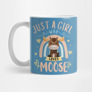 Moose Design, Just A Girl Who Loves Moose Mug